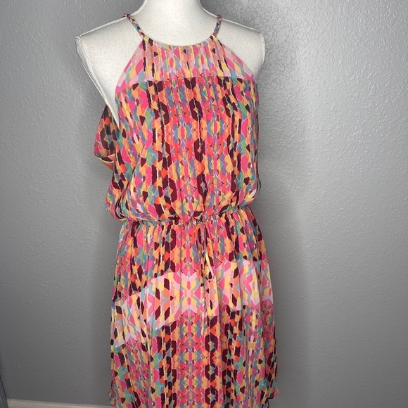 Jessica Simpson colorful‎ dress halter neck - Picture 6 of 10